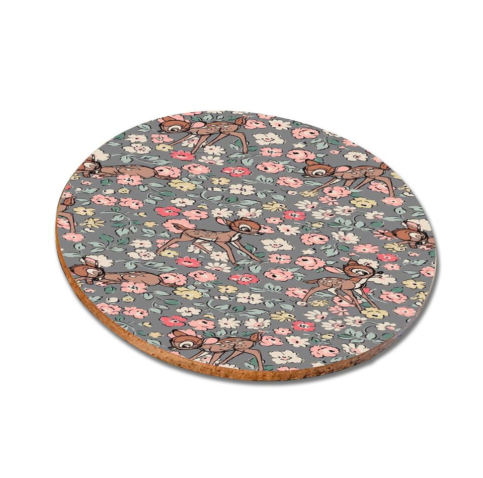 Square Drink Coaster, Round Coffee Coaster, Disney Bambi, Cute Flowers