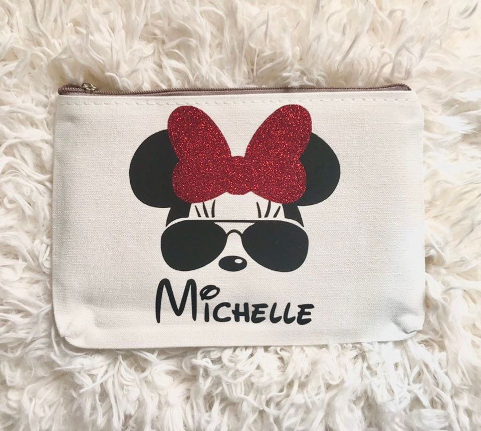 Minnie Mouse Makeup Bag, Small Minnie Bag, Disney Bag