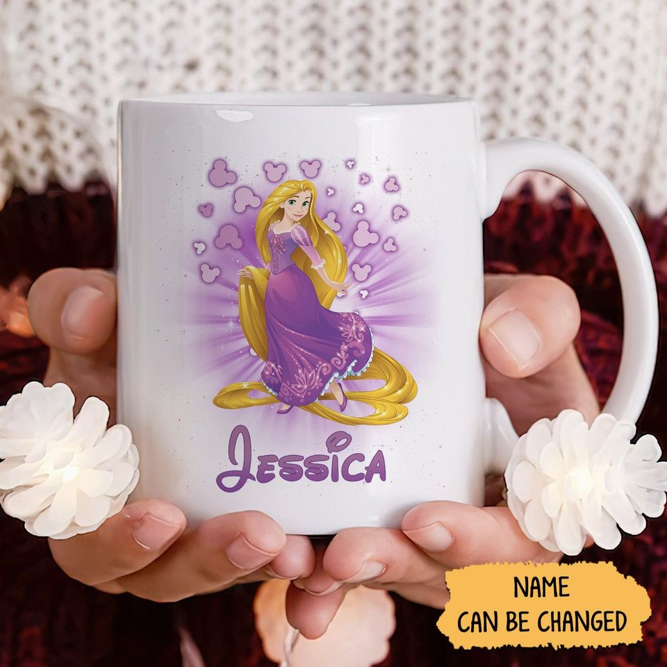 Rapunzel disney custome name mug
