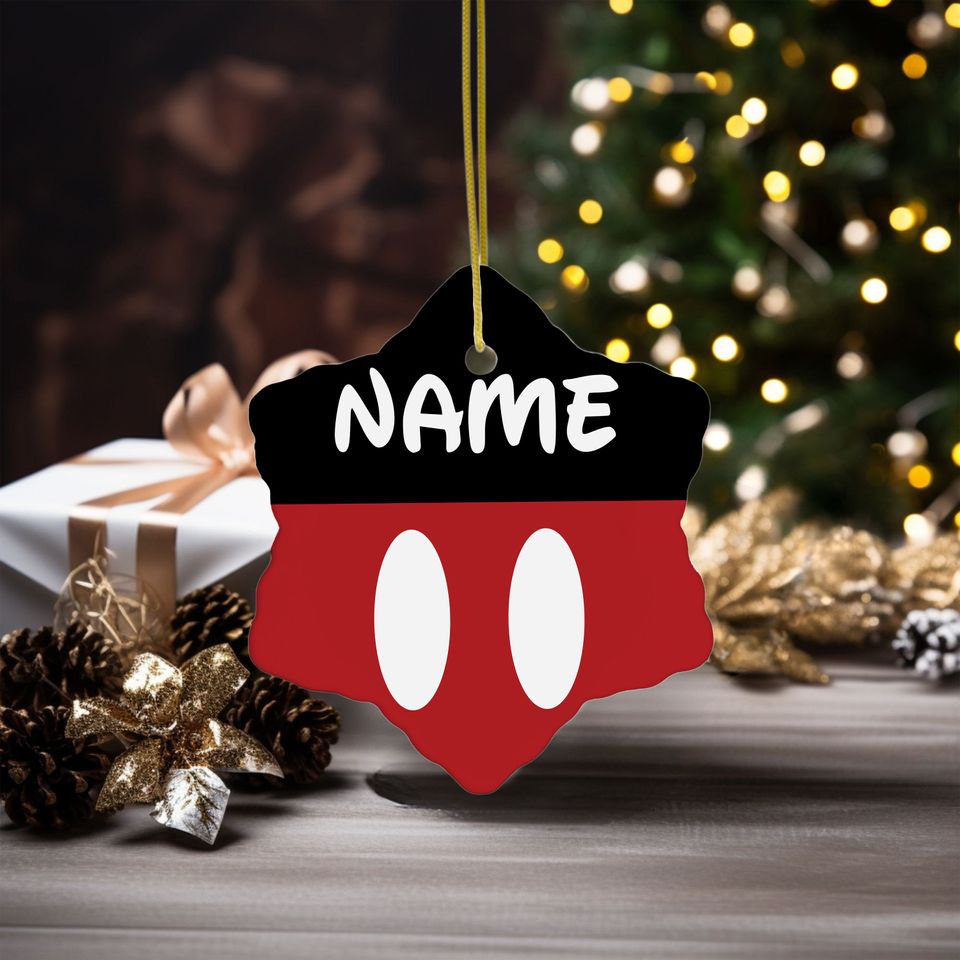 Personalized Mickey Mouse Name Ornaments Custom Christmas Tree Ornament Disney Mickey