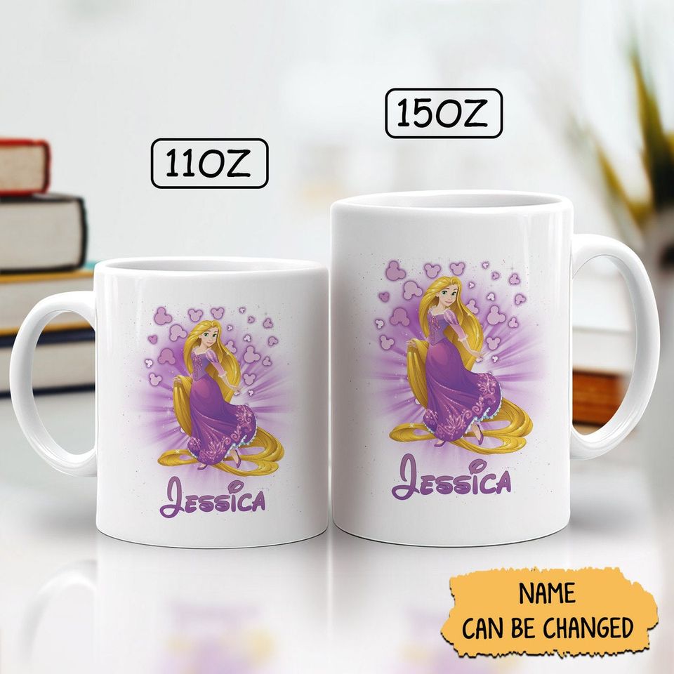Rapunzel disney custome name mug