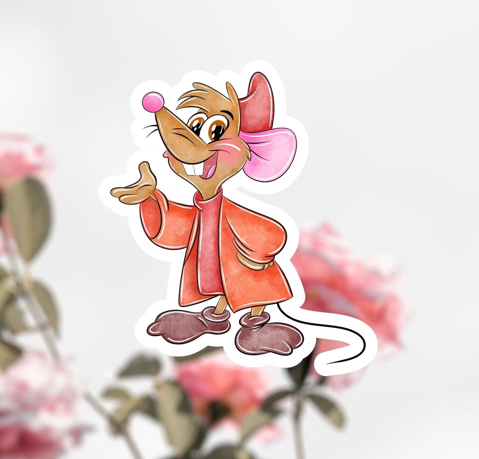 Cinderellas Mice Sticker, Disney Mouse Sticker, Cinde Sticker