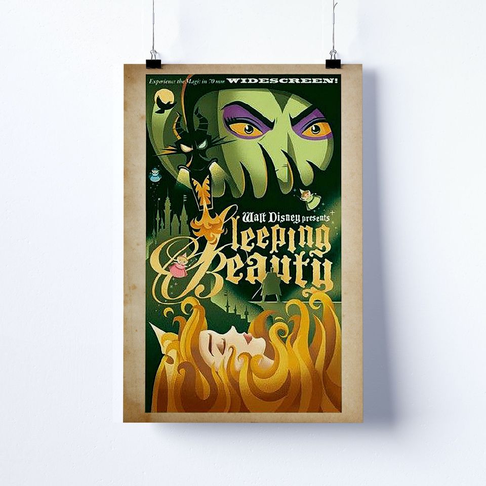 Vintage Disneyland Sleeping Beauty Attraction Poster