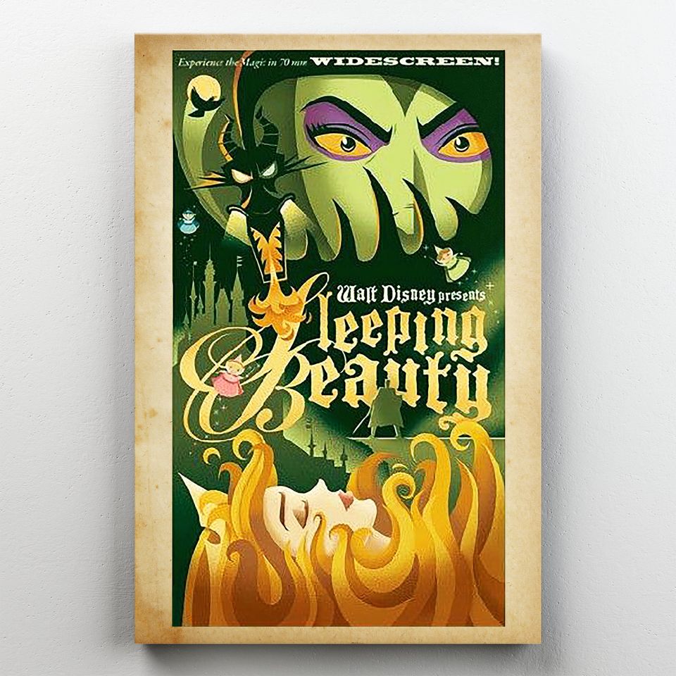 Vintage Disneyland Sleeping Beauty Attraction Poster