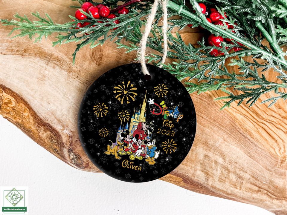 Personalized Disneyland Trip 2023 Ornament, Mickey and Friends