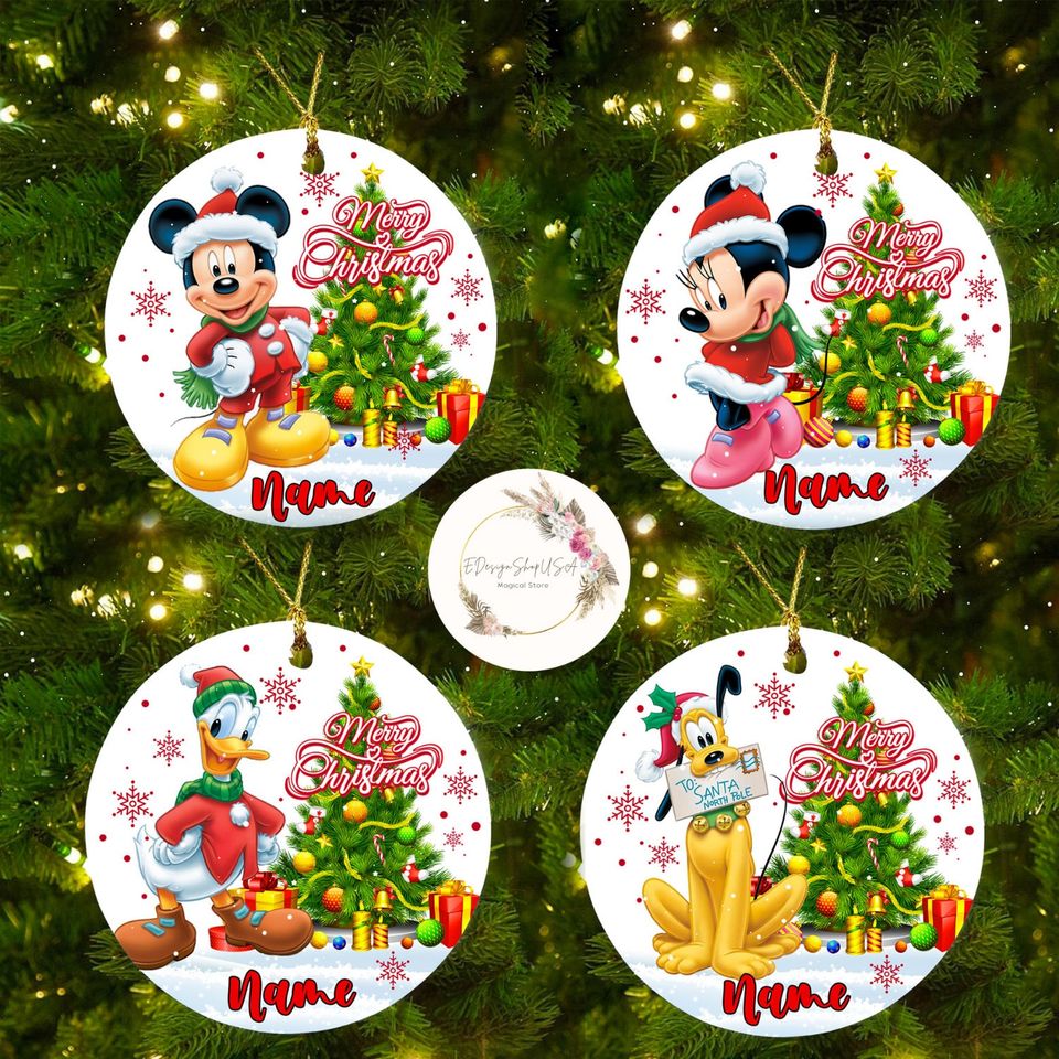 Personalized Multi-character Disney Christmas Ornament
