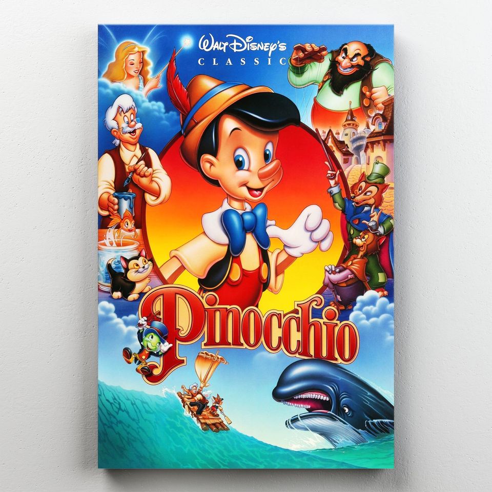 Disney Pinocchio Animated Character Poster