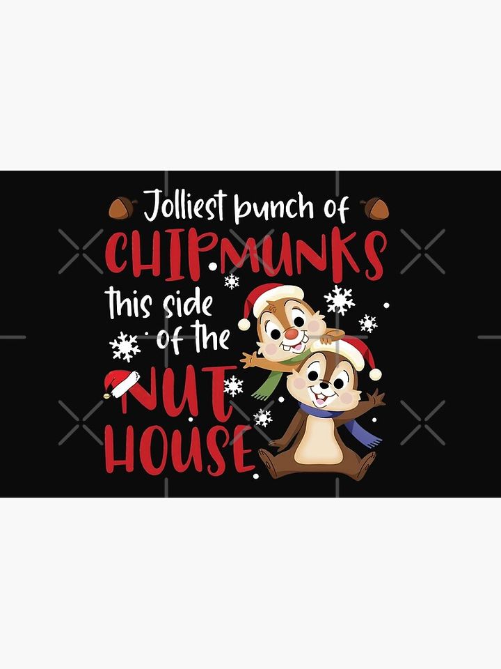 Chipmunks Snowflake Happy Xmas Chip & Dale Christmas Disney Makeup Bag