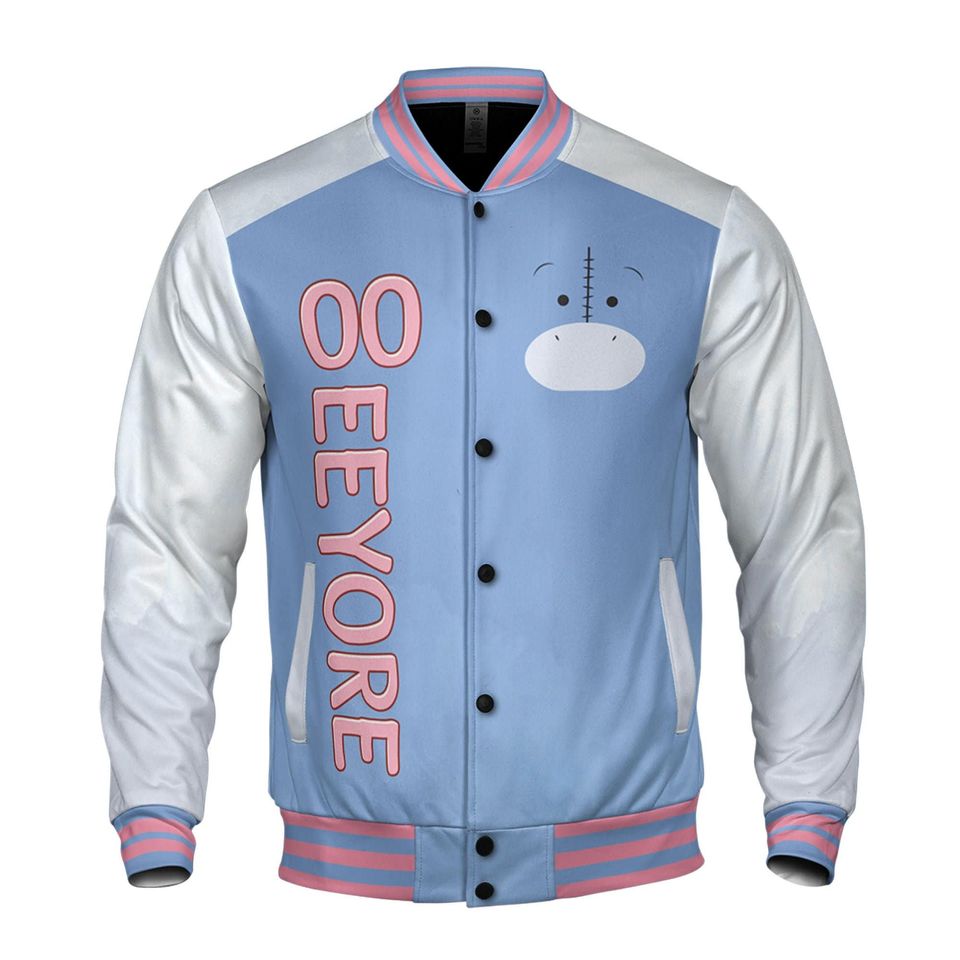 Personalized Eeyore Winnie the Pooh Disney Baseball Jacket
