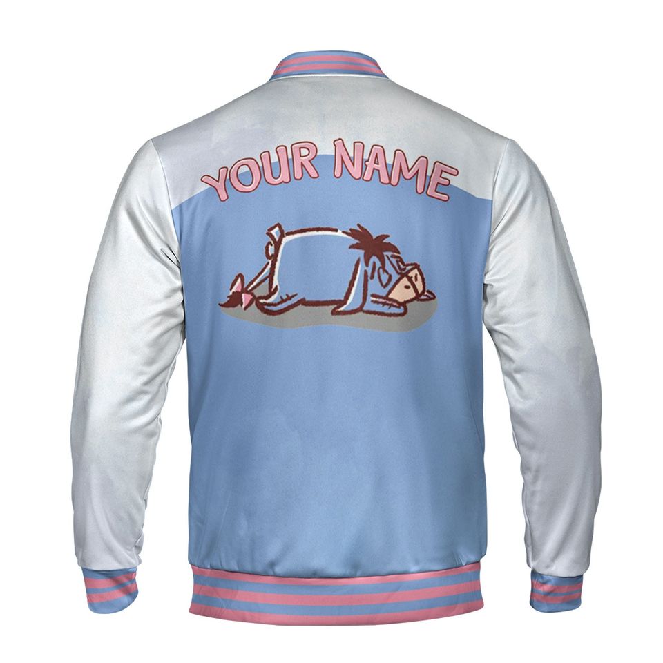 Personalized Eeyore Winnie the Pooh Disney Baseball Jacket