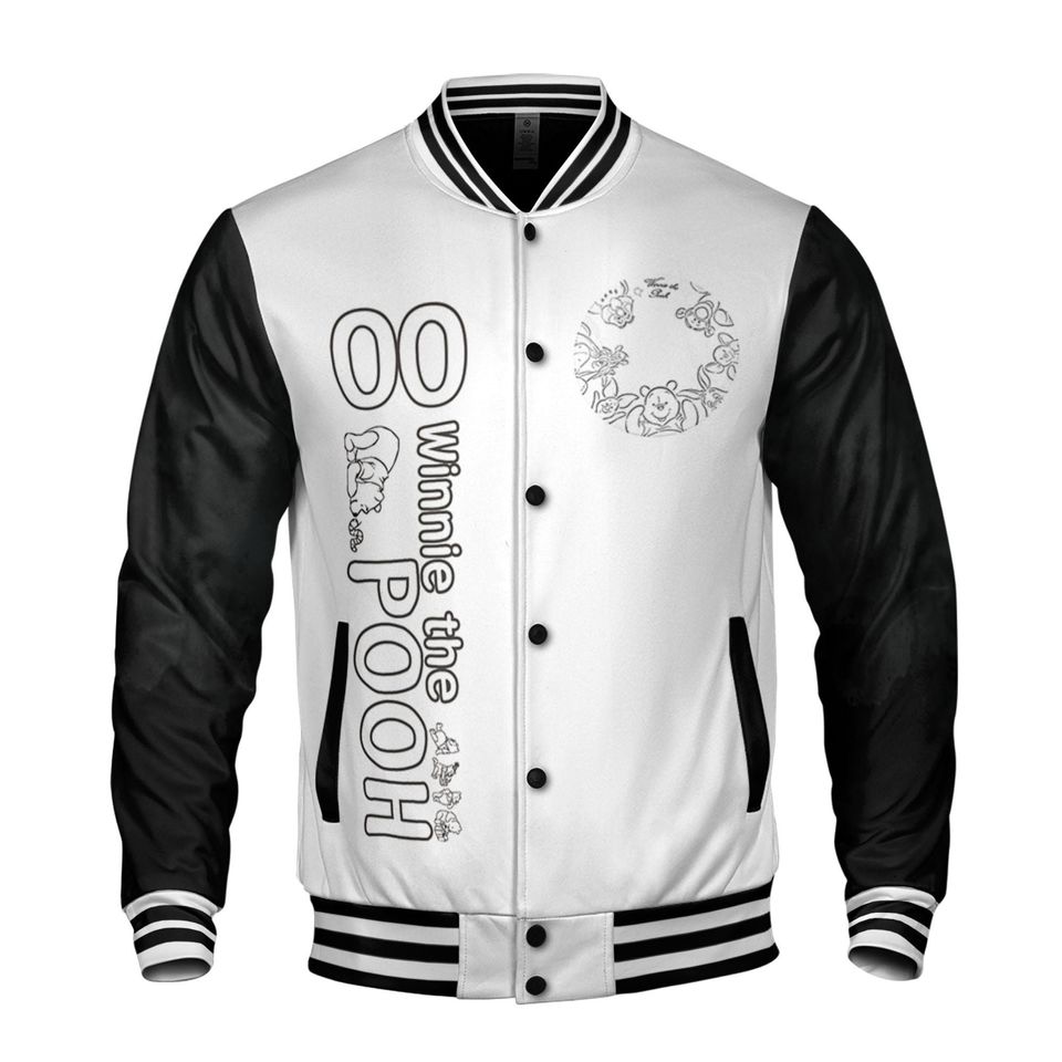 Personalized Winnie the Pooh Disney Baseball Jacket
