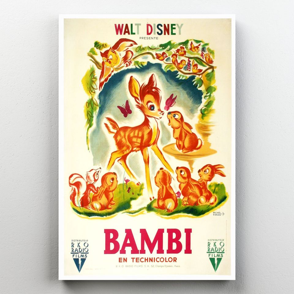 Disney Bambi Movie Poster