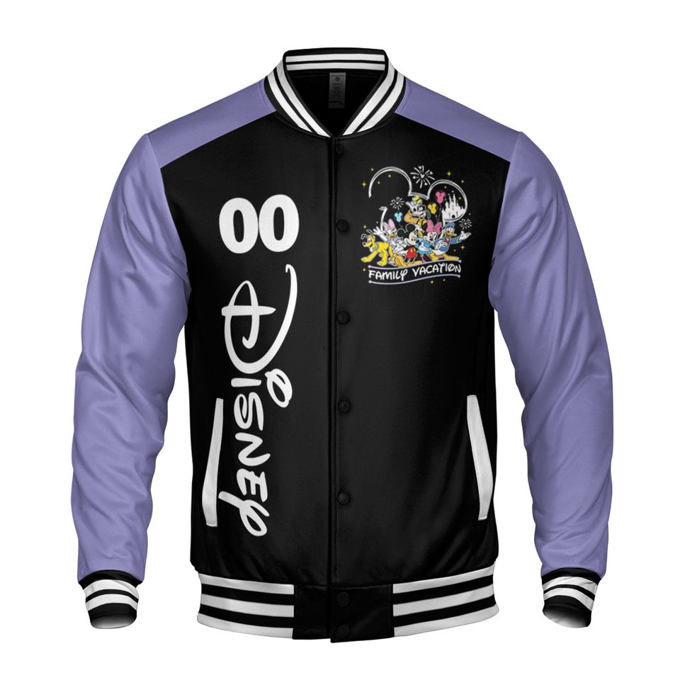 Personalized Disney Trip Vacation Mickey And Friends Disney Baseball Jacket
