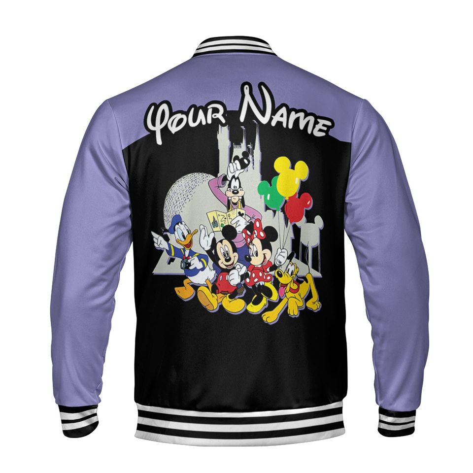 Personalized Disney Trip Vacation Mickey And Friends Disney Baseball Jacket
