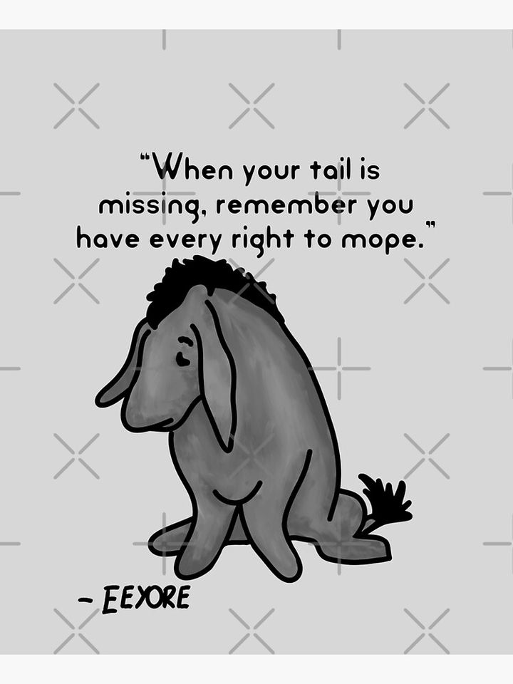 Disney Winnie The Pooh Sad Eeyore Quote Kitchen Apron