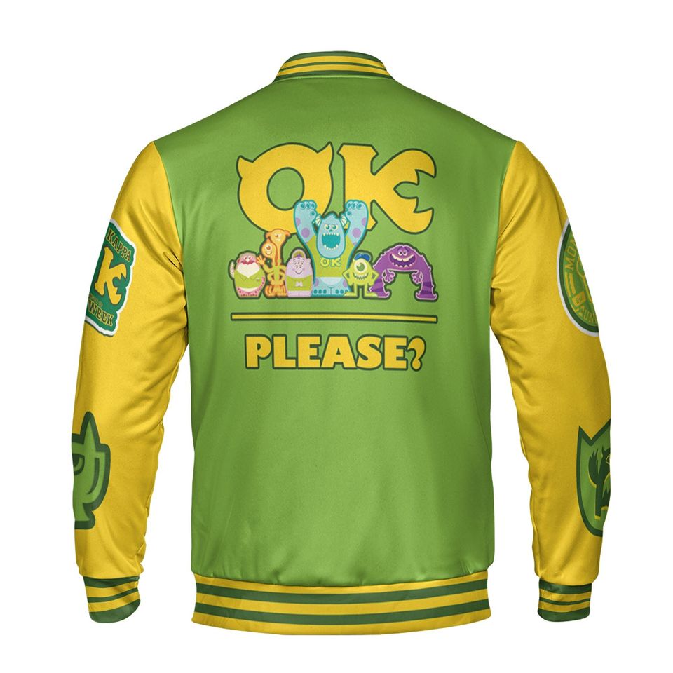 Personalized Monster University OK Uniform Disney Baseball Jacket
