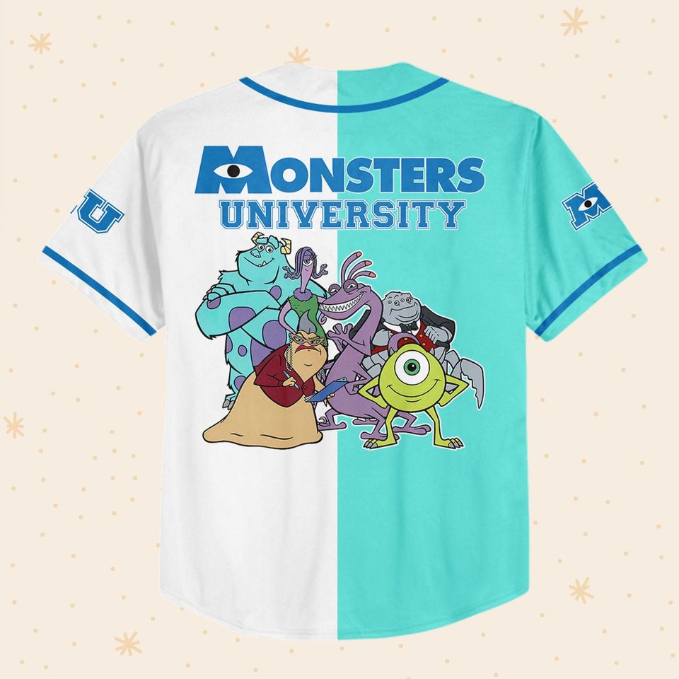 Personalized Monsters University Disney Baseball Jersey