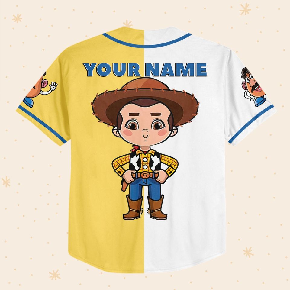Personalized Toy Story Chibi Disney Baseball Jersey