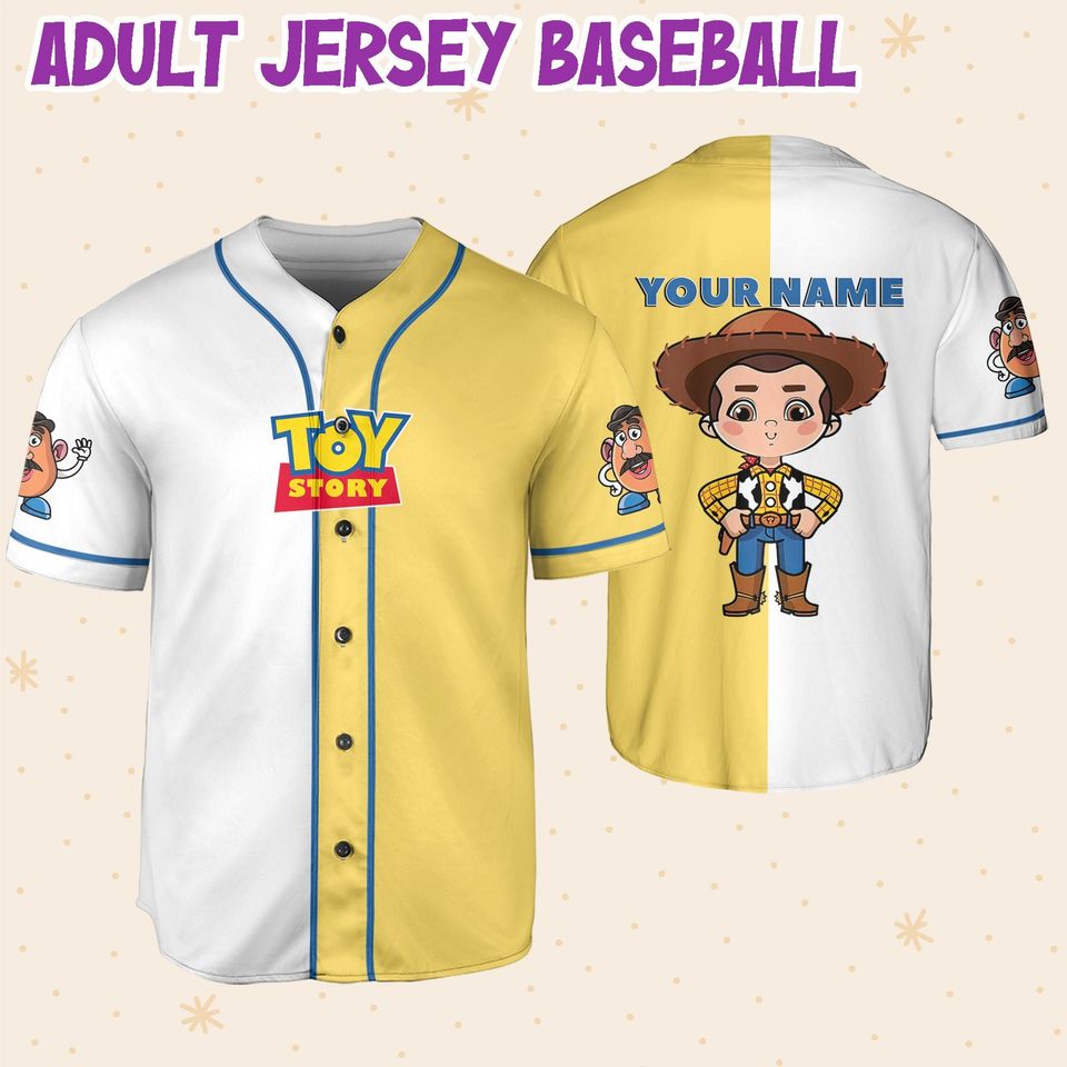 Personalized Toy Story Chibi Disney Baseball Jersey