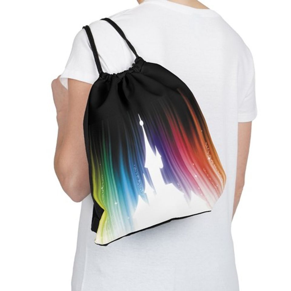 Disney Rainbow Castle Drawstring Bag