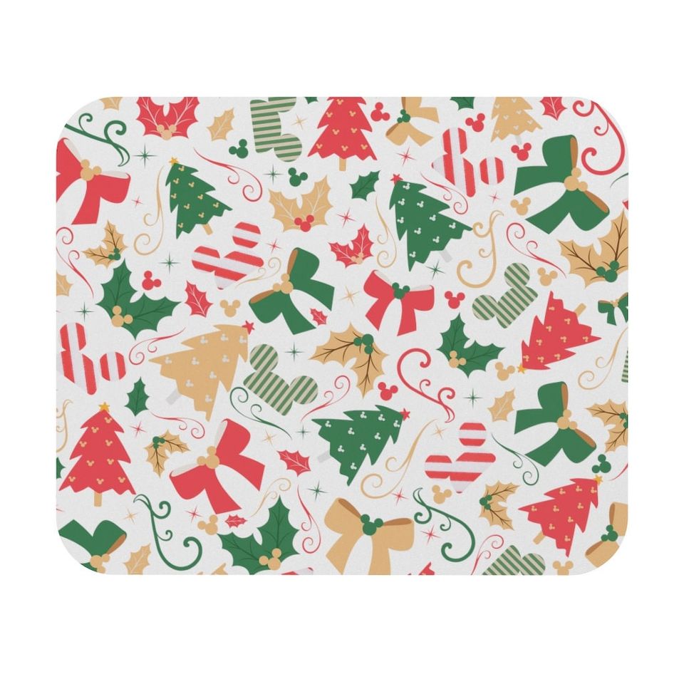 Disney Christmas Mouse Pad, Mickey Mouse Pad, Minnie Mouse Pad