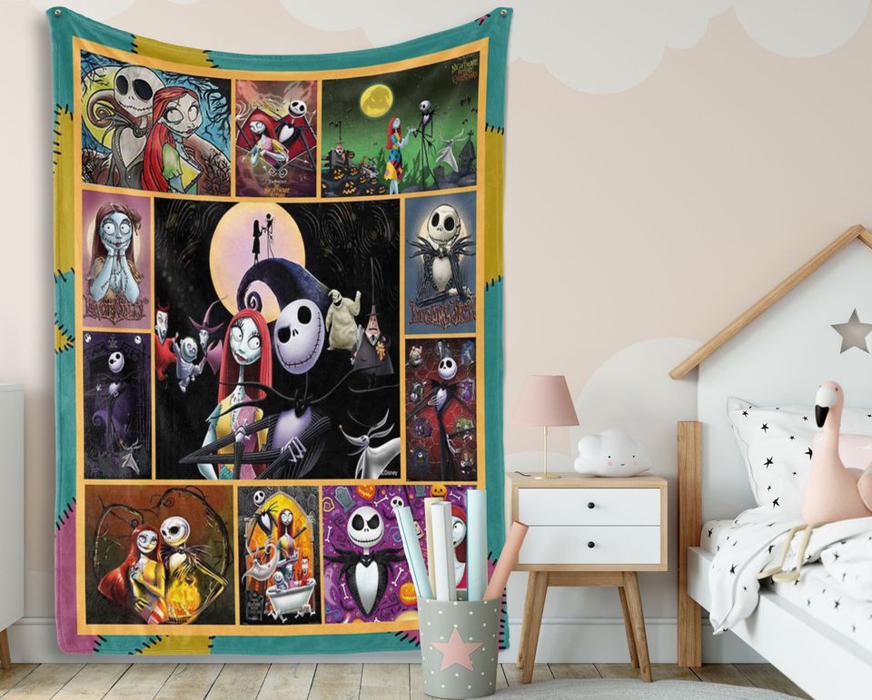 Nightmare Before Christmas Blanket, Disney Christmas Nightmare Fleece Blanket