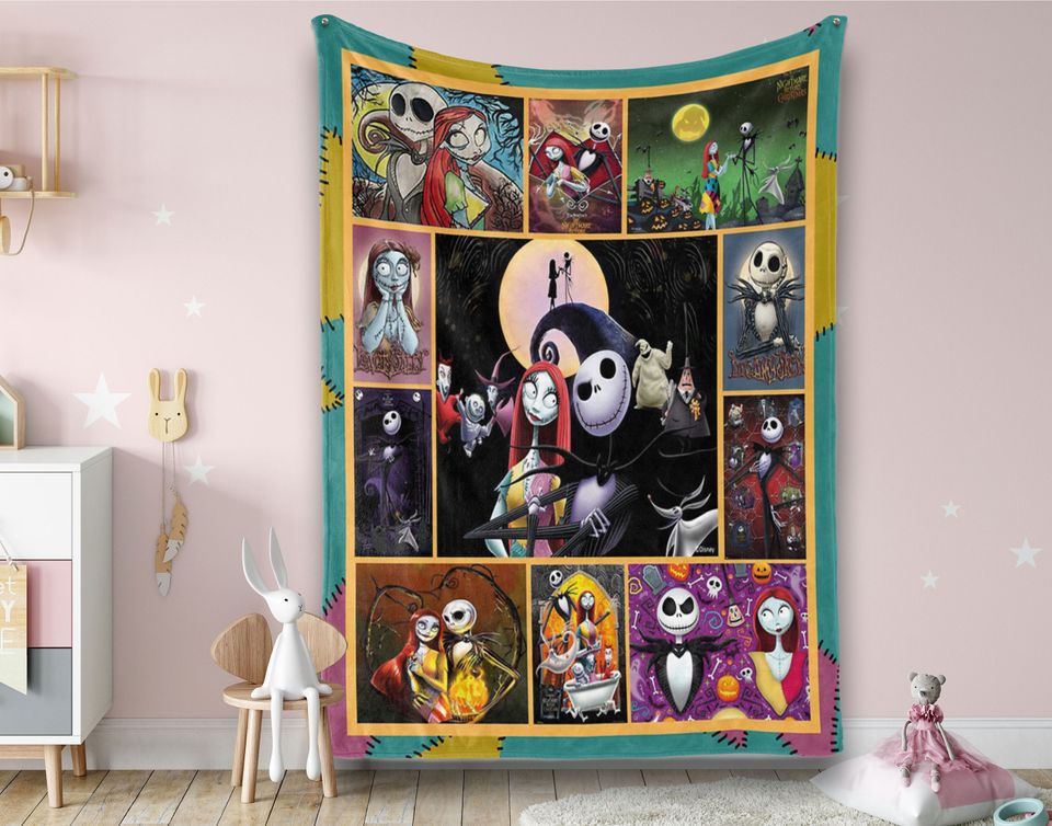 Nightmare Before Christmas Blanket, Disney Christmas Nightmare Fleece Blanket