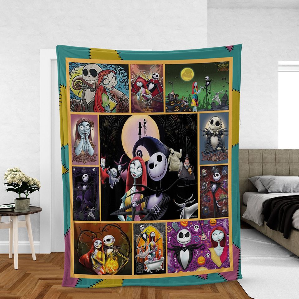 Nightmare Before Christmas Blanket, Disney Christmas Nightmare Fleece Blanket