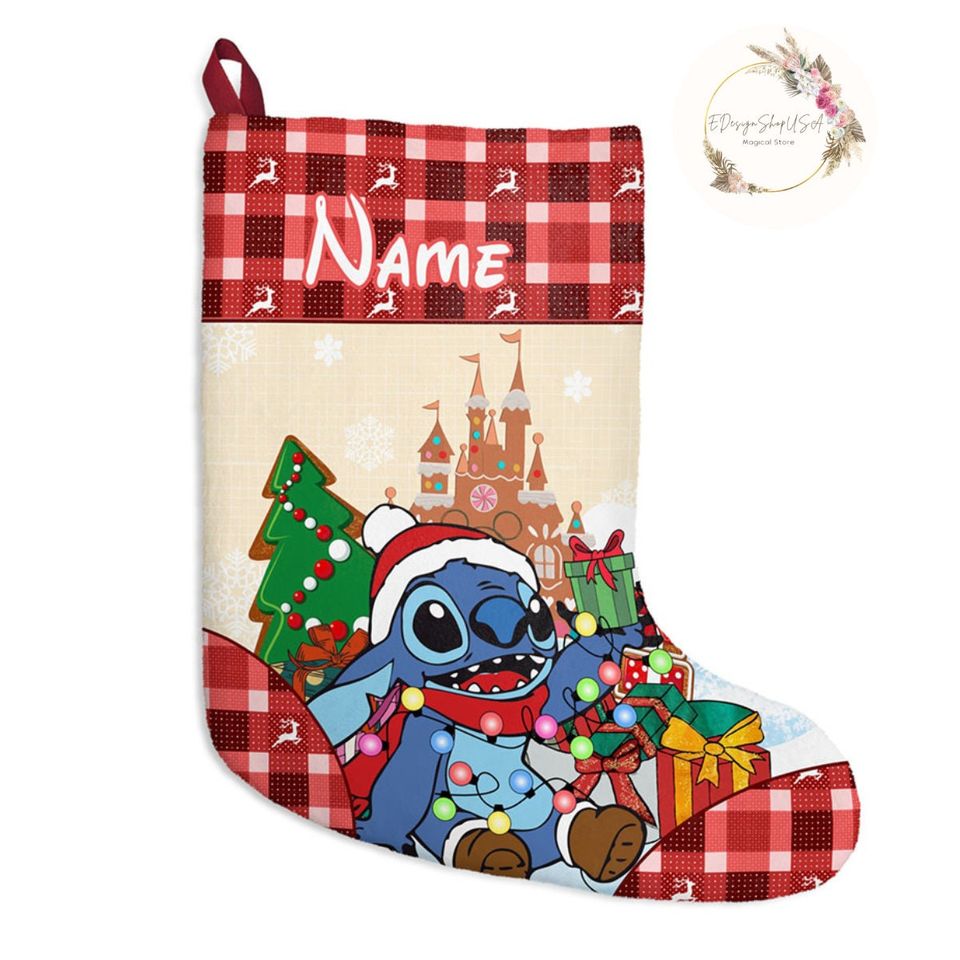 Personalized Multi-character Stitch Groot Disney Christmas Stockings