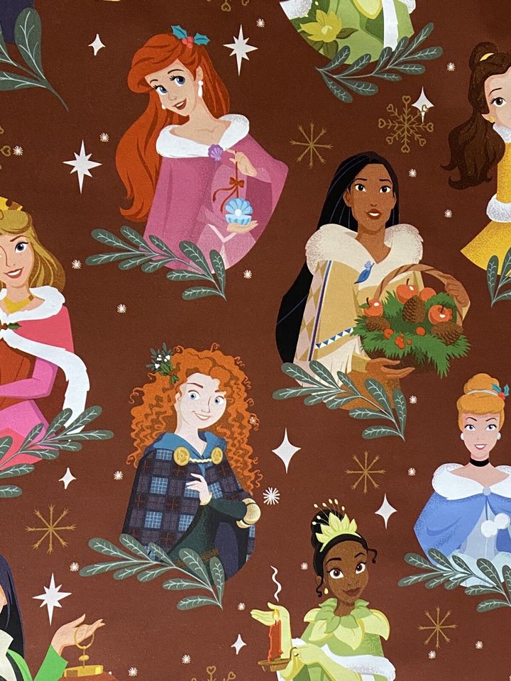 Disney Princess Christmas Wrapping Paper, Gift Wrapping Paper
