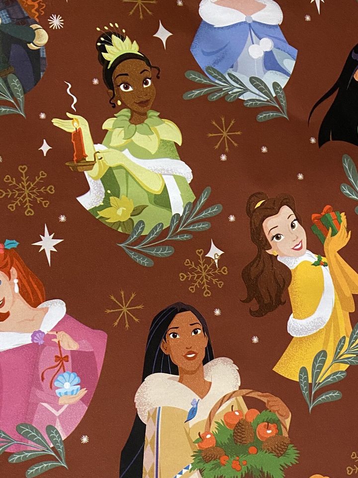Disney Princess Christmas Wrapping Paper, Gift Wrapping Paper