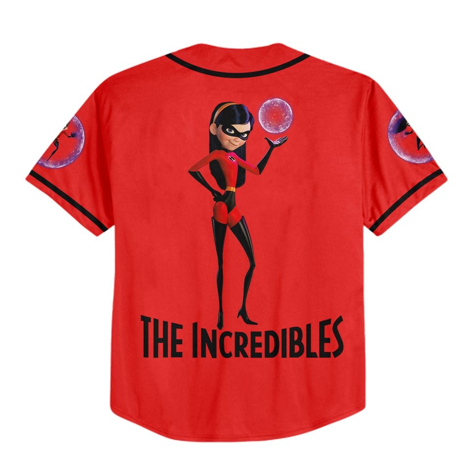 Personalized Disney The Incredibles Violet Parr Baseball Jersey