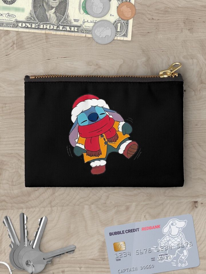 Disney Stitch Merry Christmas Makeup Bag