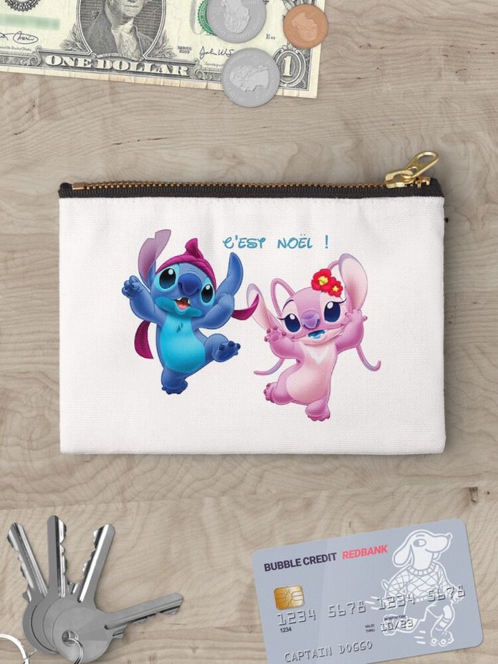 Disney Stitch Merry Christmas Makeup Bag