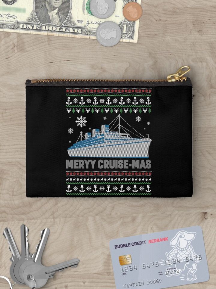 Disney Ugly Cruise Vacation Christmas Makeup Bag