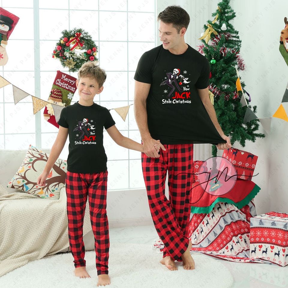 How Jack Stole Christmas Disney Short Sleeve Christmas Pajamas
