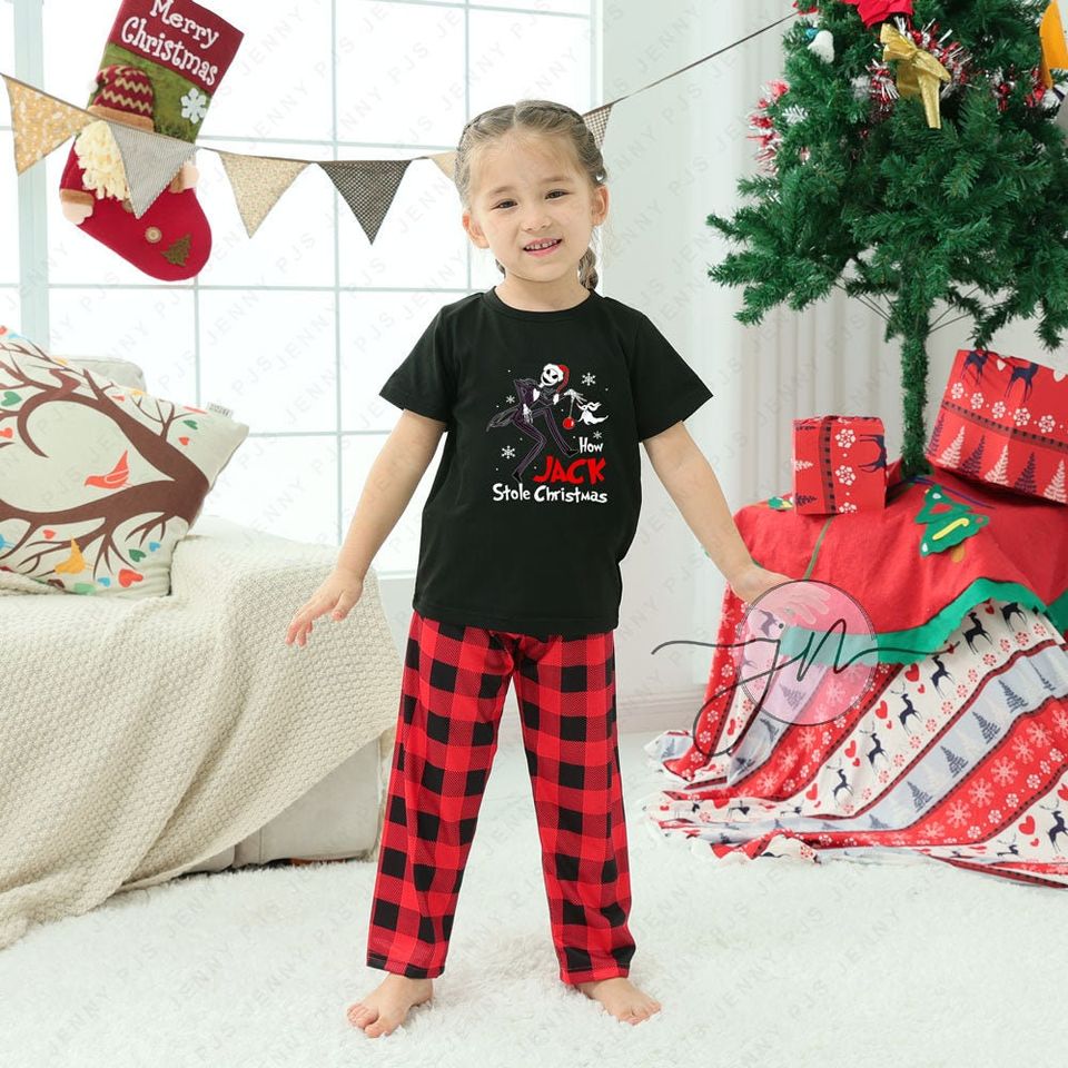 How Jack Stole Christmas Disney Short Sleeve Christmas Pajamas
