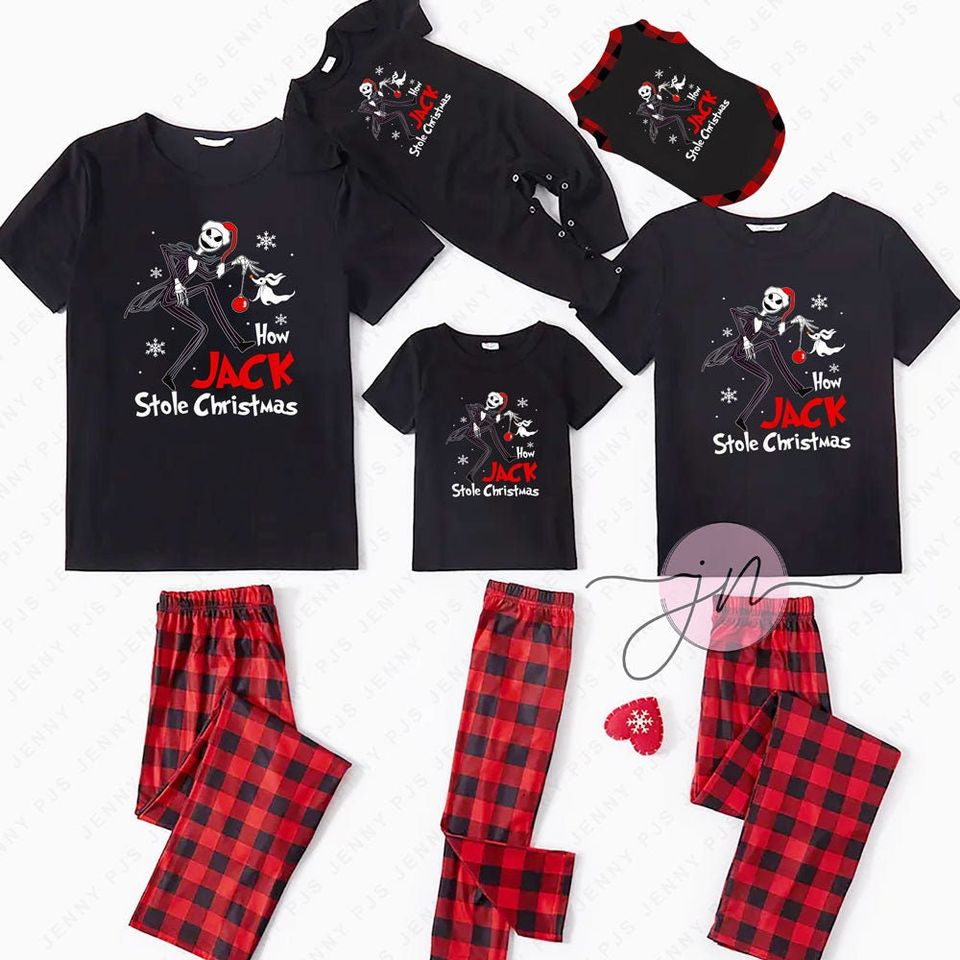 How Jack Stole Christmas Disney Short Sleeve Christmas Pajamas