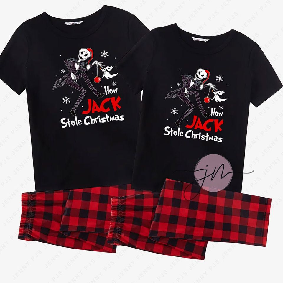 How Jack Stole Christmas Disney Short Sleeve Christmas Pajamas