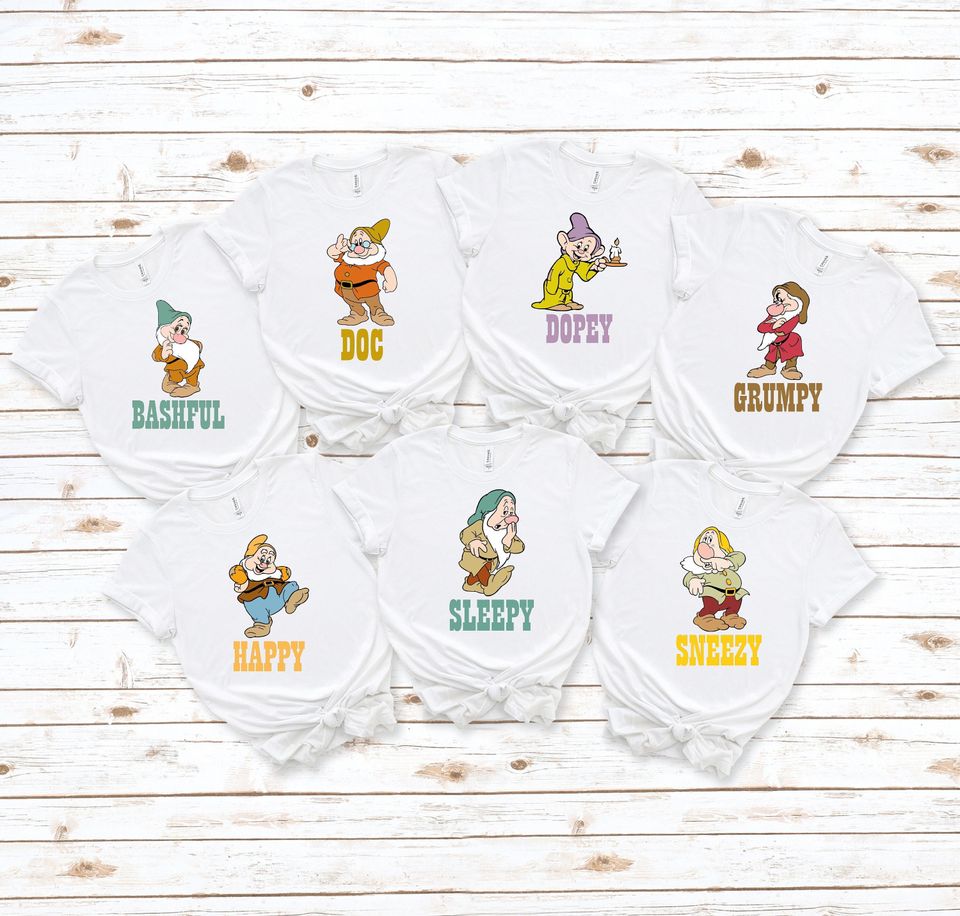 Disney Snow White And Seven Dwarf Shirt, Disney Snow White Group Shirt