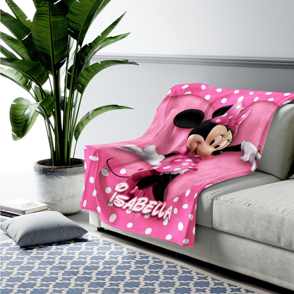 Personalized Disney Minnie Mouse | Minnie Mickey Fleece Blanket