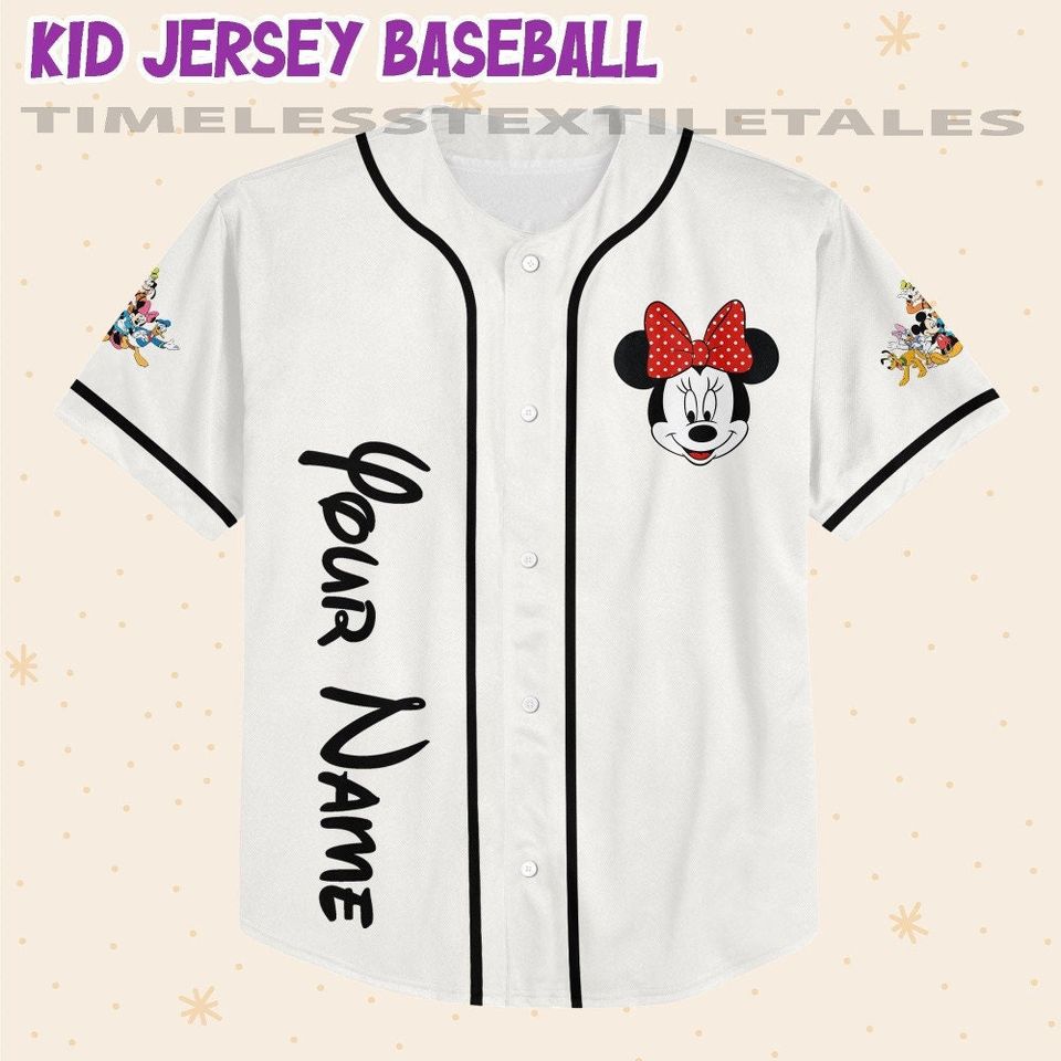 Personalize Disneyland Disney Trip With Minnie Mouse Baseball Jersey