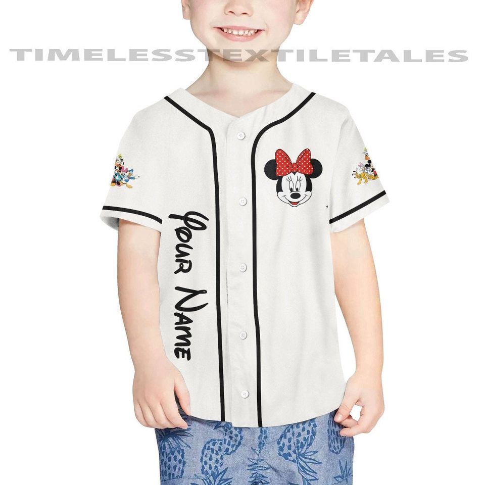 Personalize Disneyland Disney Trip With Minnie Mouse Baseball Jersey