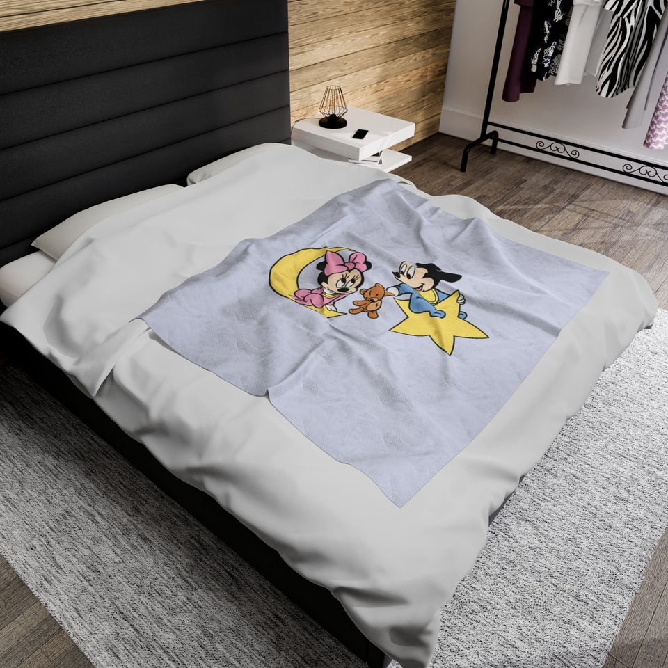 Velveteen Plush Blanket Mickey Mouse Disney Blanket