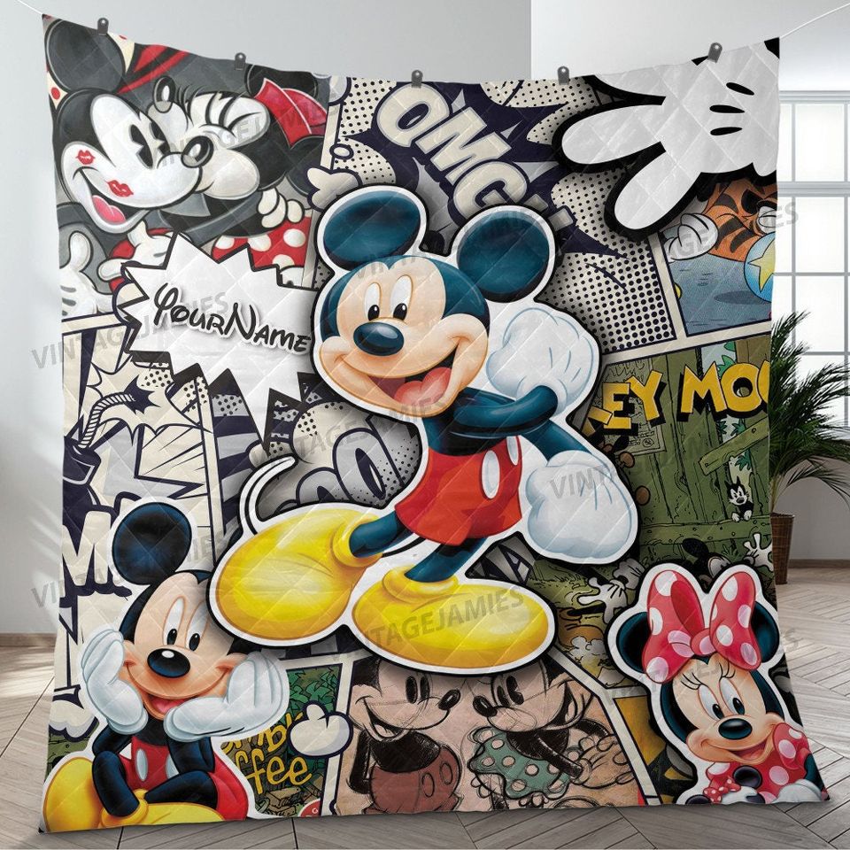 Personalized Mickey Mouse Blanket, Mickey Mouse Gifts, Disney Christmas Gifts