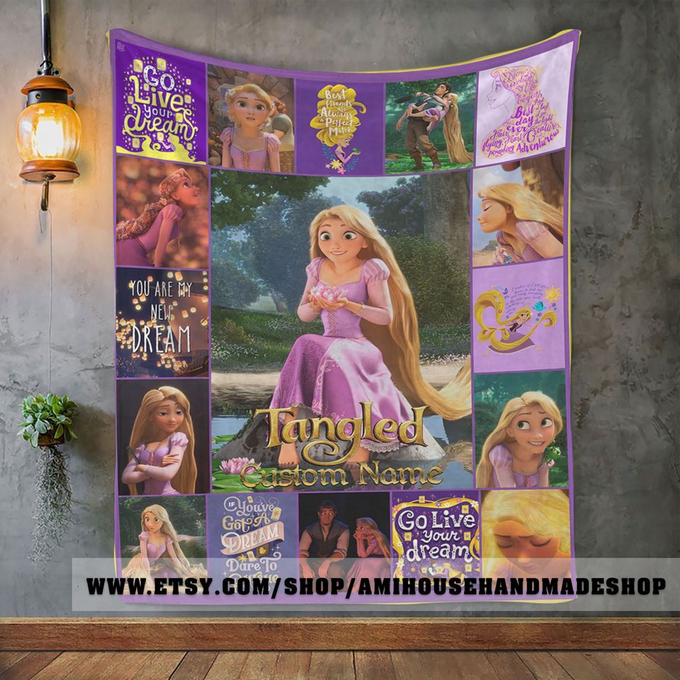 Tangled Rapunzel Custom Blanket, Disney Rapunzel Blanket