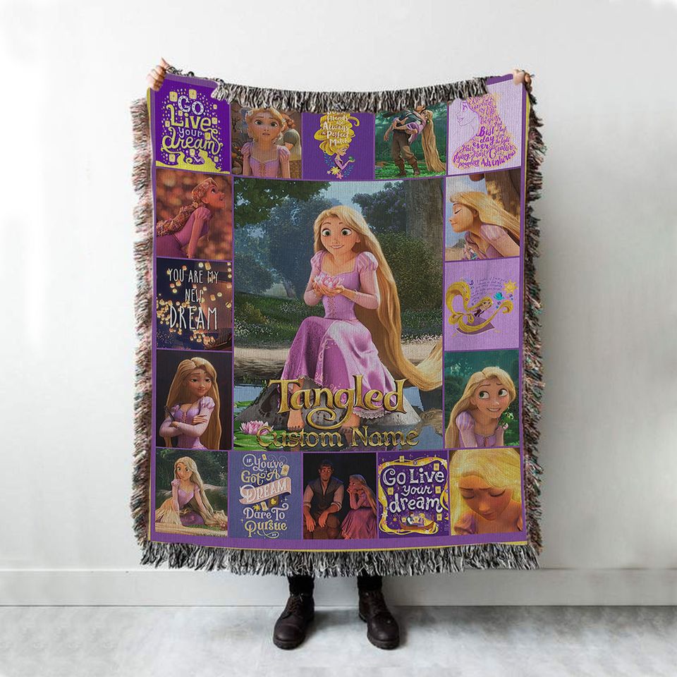Tangled Rapunzel Custom Blanket, Disney Rapunzel Blanket