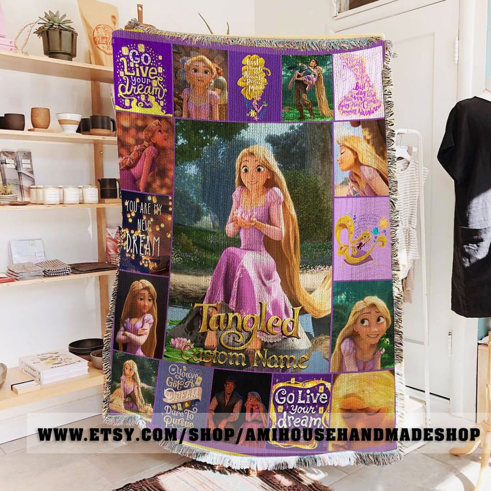 Tangled Rapunzel Custom Blanket, Disney Rapunzel Blanket