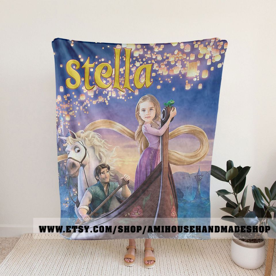 Custom Tangled Rapunzel Blanket, Disney Princess Blanket