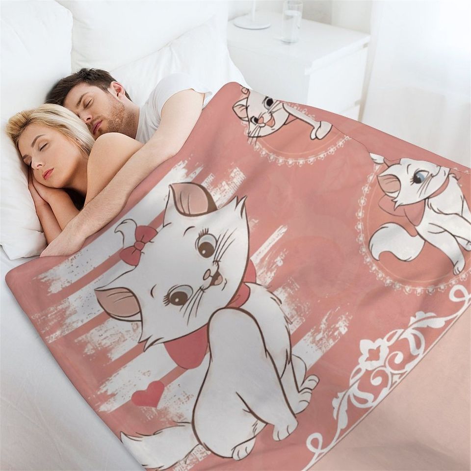 Customized Disney Marie Cat Blanket, Disney Valentine's Blanket